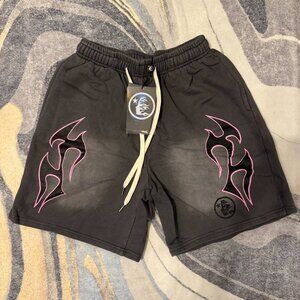 Hellstar Flame Shorts Gray Mens Size Medium Or Large